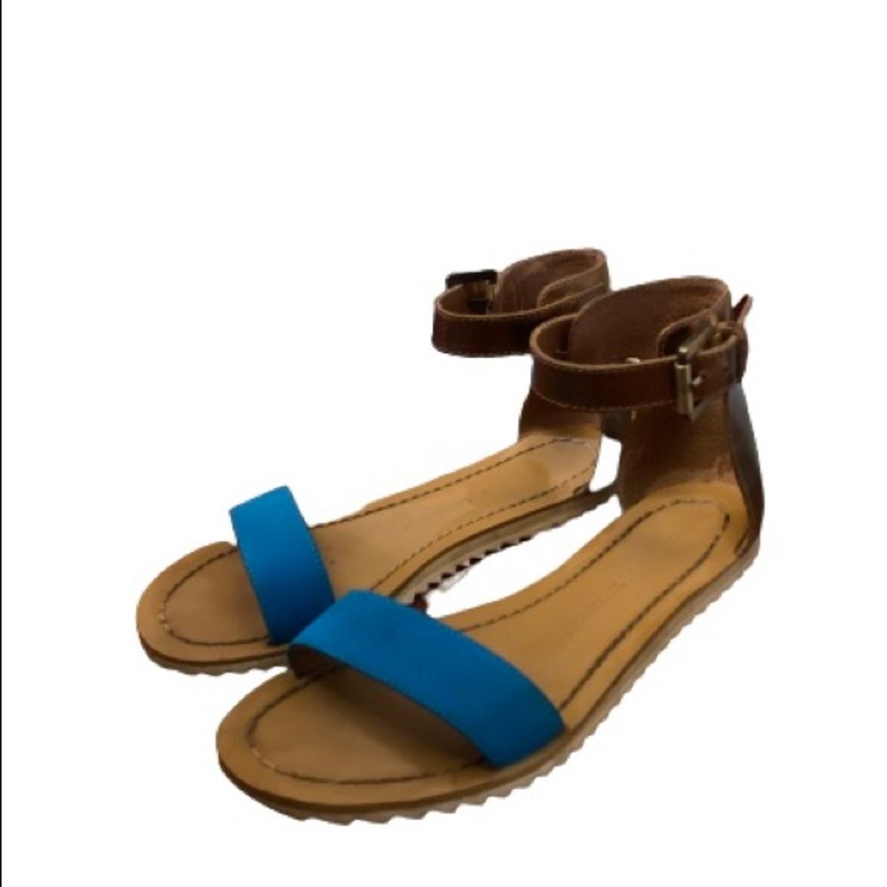 Brown and blue sandal